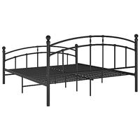 Bedframe metaal zwart 200x200 cm - thumbnail