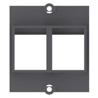 BACHMANN maatwerk module frame 2x Keystone, zwart - thumbnail