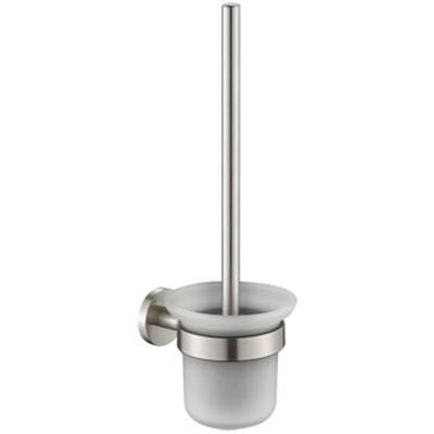 Plieger Vigo closetborstelgarnituur wandmodel m. glas RVS brushed 4784416 Plieger Vigo closetborstelgarnituur wandmodel m. glas RVS brushed 4784416