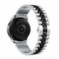 Stalen band - Zilver / zwart - Samsung Galaxy watch 7 / Galaxy Watch FE - 40mm & 44mm Stalen band - Zilver / zwart - Samsung Galaxy watch 7 / Galaxy Watch FE - 40mm & 44mm