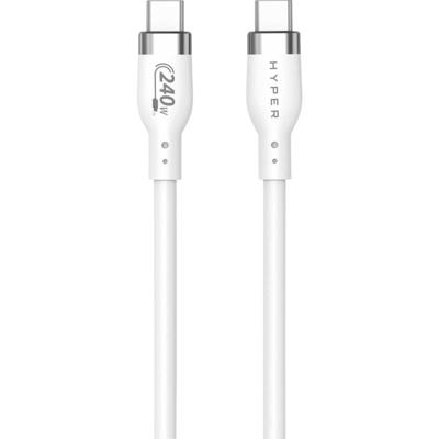 Hyper HyperJuice silicone USB-C to USB-C cable (1m/240W) - White Hyper HyperJuice silicone USB-C to USB-C cable (1m/240W) - White