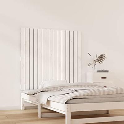 Wandhoofdbord 95,5x3x90 cm massief grenenhout wit