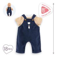 Corolle t-shirt en marineblauw overall, 30cm - thumbnail