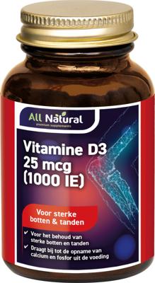 All Natural Vitamine D3 25mcg 90 Capsules