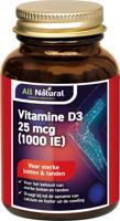All Natural Vitamine D3 25mcg 90 Capsules - thumbnail
