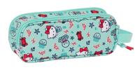Pennenetui met 2 vakken Hello Kitty Sea lovers Turkoois 21 x 8 x 6 cm - thumbnail
