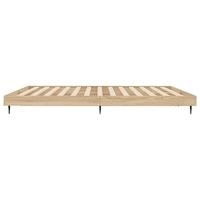 Bedframe zonder matras 200x200cm spaanplaat sonoma eikenkleurig - thumbnail