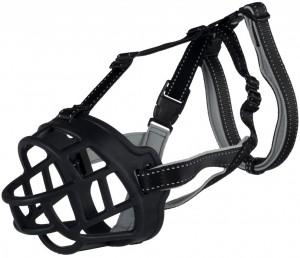 TRIXIE MUILKORF MUZZLE FLEX SILICONE ZWART M-L 22X26 CM - thumbnail