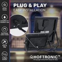 Helios Smart Solar Breedstraler - Vervangt 50 Watt - 410 lumen - 6500K - IP65 waterdicht - IK08 - Bestuurbaar via app - Google Home, Amazon Alexa en Siri - Schijnwerper op zonne energie - thumbnail