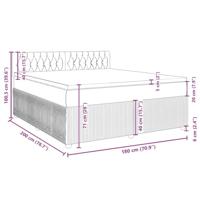 vidaXL Boxspring met matras stof taupe 180x200 cm - thumbnail