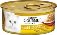 Gourmet Gold Hartig Torentje combipack met kip-wortel, tonijn natvoer kat (85 g) 48 x 85 g - thumbnail