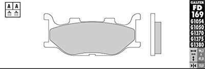 GALFER remblokken "fd169" brake pad fd169 g1054 organic