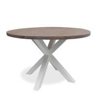 Ronde Eettafel Surrey (120cm)  | Hout  | Acaciahout | Wit Lichtbruin - thumbnail