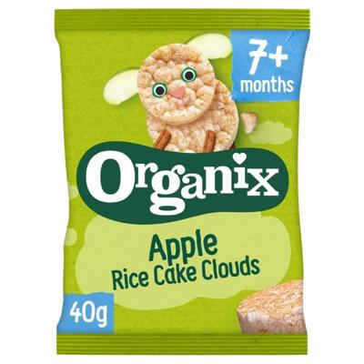 Organix Luchtige rijstwafeltjes appel 7+M bio 40 Gram Organix Luchtige rijstwafeltjes appel 7+M bio 40 Gram