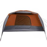 Tent 4-persoons 350x280x155 cm 190T taft grijs en oranje - thumbnail