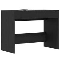 Bureau 101x50x76,5 cm spaanplaat zwart eikenkleurig - thumbnail