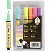 Deco Textielstift, lijndikte 3 mm, neon kleuren, 6 stuk/ 1 doos - thumbnail