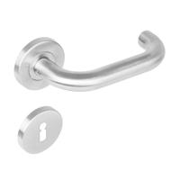 Intersteel Deurkruk Rond op rozet met sleutelrozetten - RVS - thumbnail