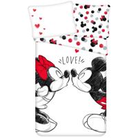 Disney Mickey & Minnie Mouse Dekbedovertrek love - Eenpersoons - 140 x 200 cm - Katoen - thumbnail