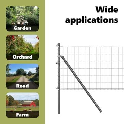 VidaXL Hek met paal grijs 0,6 x 25 m staal en pvc