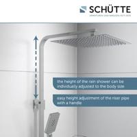 Regendouche Opbouwset Thermostatisch Schutte Ocean 3 Functies Glazen Planchet Chroom Wit Schütte - thumbnail