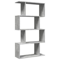 Kamerscherm / boekenkast 4-laags 70x24x129 cm hout betongrijs - thumbnail