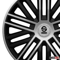 4-Delige Sparco Wieldoppenset Bergamo 16-inch zwart/zilver SP1685BKSV - thumbnail
