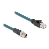 DeLOCK 60077 networking cable Black, Turquoise 0.5 m Cat6a S/FTP (S-STP) - thumbnail