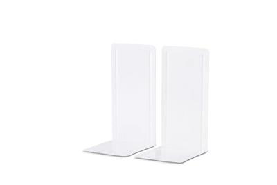 MAUL ordner- boekensteun metaal 24X12x24cm set van 2 stuks wit - thumbnail