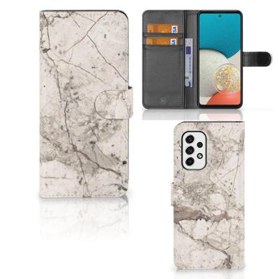 Samsung Galaxy A53 | Bookcase | Marmer Beige | Portemonnee hoesje