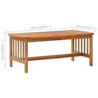 Salontafel 102x50x43 cm massief acaciahout - thumbnail