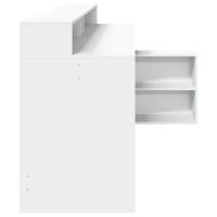 Bureau met LED-verlichting 200x104x91 cm bewerkt hout wit - thumbnail