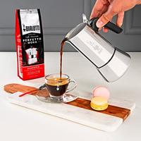 Italiaanse Koffiepot Bialetti NEW VENUS Zilverkleurig Hout Roestvrij staal - thumbnail
