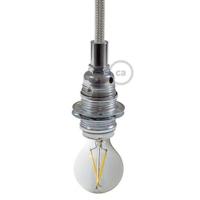 Industriële Lampfitting E14 | Zilver LUXE | Creative-Cables | Lamp kopen | Fitting kopen | Creative-Cables | Lamp kopen | Fitting kopen | Creative- | - thumbnail