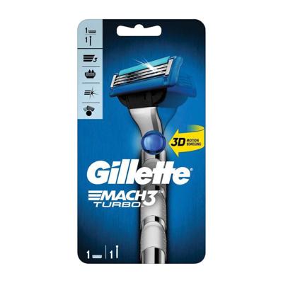 Gillette Gillette Mach3 Turbo Scheerapparaat - Houder +1 mesje