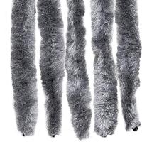 VidaXL Vliegengordijn 118x220 cm chenille zilverkleurig - thumbnail