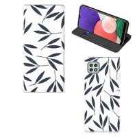 Samsung Galaxy A22 5G Smart Cover Leaves Blue - thumbnail