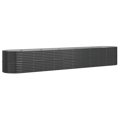 VidaXL Plantenbak 440x80x68 cm gegalvaniseerd staal antracietkleurig VidaXL Plantenbak 440x80x68 cm gegalvaniseerd staal antracietkleurig