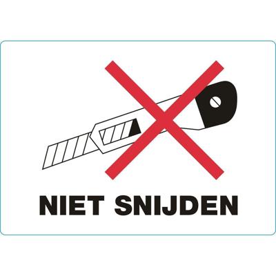 Waarschuwingsetiket niet snijden 500 stuks