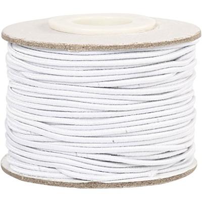 Creativ Company Elastiek dikte 1mm wit, 25m