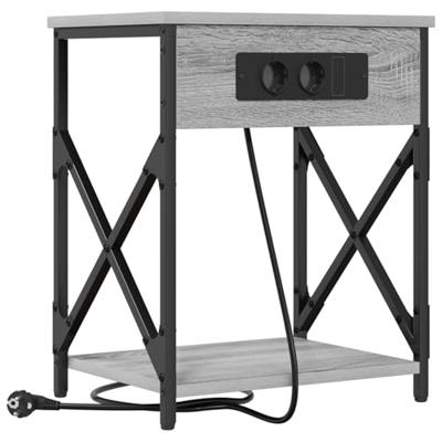 Nachtkastje 2 pcs Grijs Sonoma 41 x 31 x 51 cm Bewerkt hout