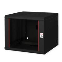 ROLINE 19-inch wandbehuizing Pro 9 U , 600x600 BxD tweedelig draaibaar zwart - thumbnail