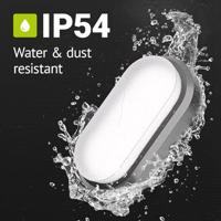 Set van 2 C-Series - LED Plafondlamp zwart ovaal - Wandlamp - Scheepslamp - IP54 - 12W - 1160lm - 6500K Daglicht wit - voor binnen en buiten - thumbnail