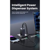 UGREEN Nexode S Laadadapter 65 W USB-C bus, USB-C bus, USB-A-bus Grijs Binnen - thumbnail