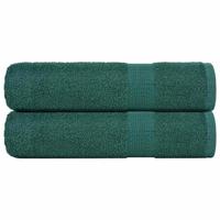 VidaXL Handdoeken 2 st 50x100 cm 360 g/m² 100% katoen groen - thumbnail