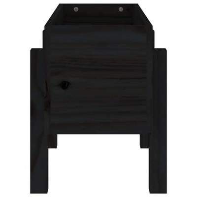 VidaXL Plantenbak 62x30x38 cm massief grenenhout zwart