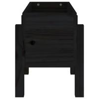 VidaXL Plantenbak 62x30x38 cm massief grenenhout zwart - thumbnail