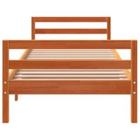 Bedframe zonder matras massief grenenhout wasbruin 75x190 cm - thumbnail