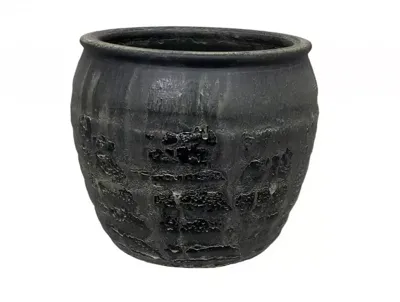 HS Potterie Antas bloempot keramiek 22x18cm zwart