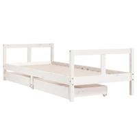 Kinderbedframe met lades 80x200 cm massief grenenhout - thumbnail